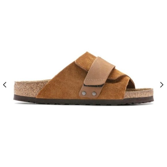 Birkenstock Kyoto Nubuck/Suede Leather in Mink - Picture 3 of 13